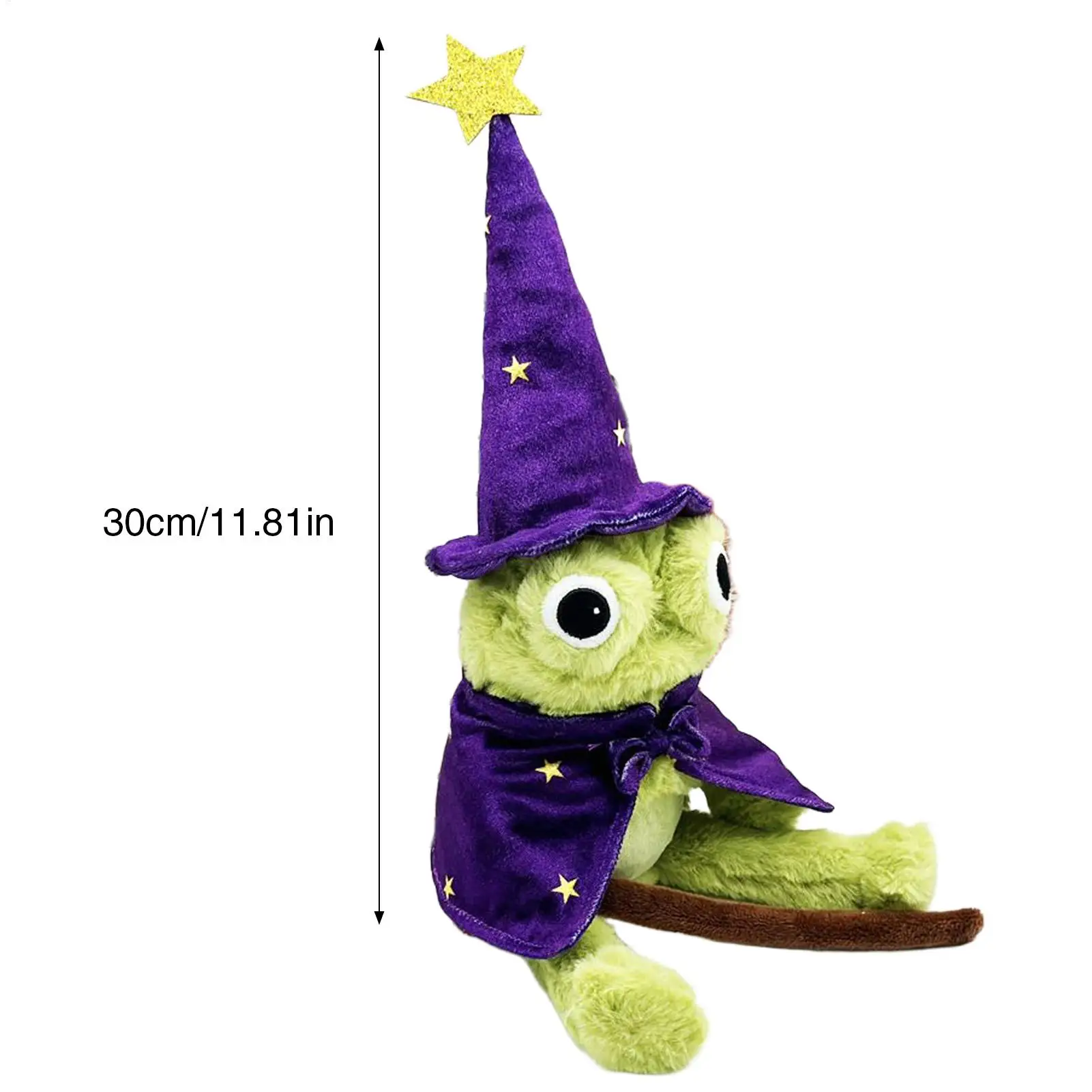 Für Moonlight Manor Frosch Zauberer Frosch Stofftier Garten Frosch Kuscheltiere mit Umhang Weiches Sammlerkissen Spielzeug für