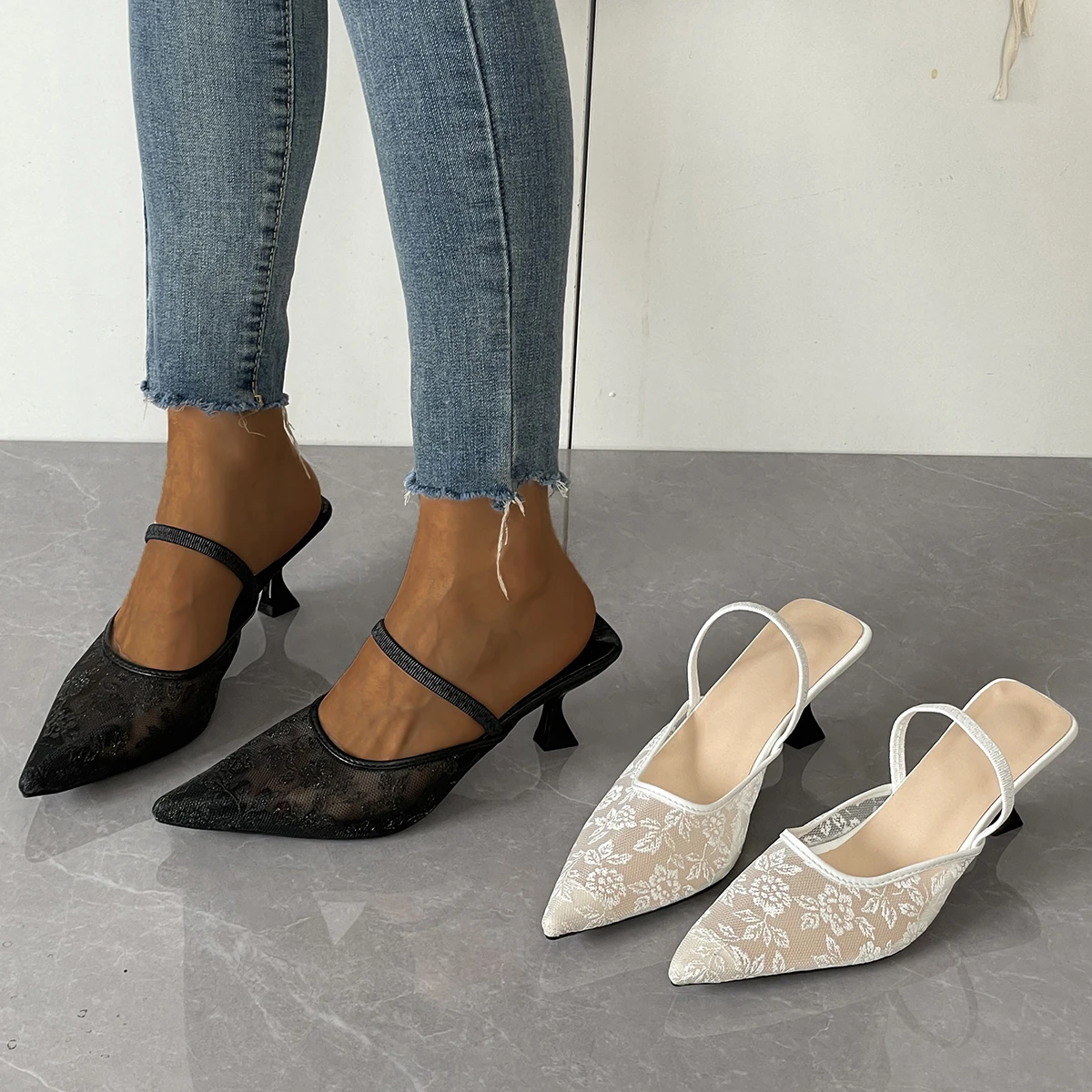 Fashionable and Sexy Banquet Hot Selling Slippers Summer New Style Pointed and Slim Heels Comfortable Casual Sandals for Women