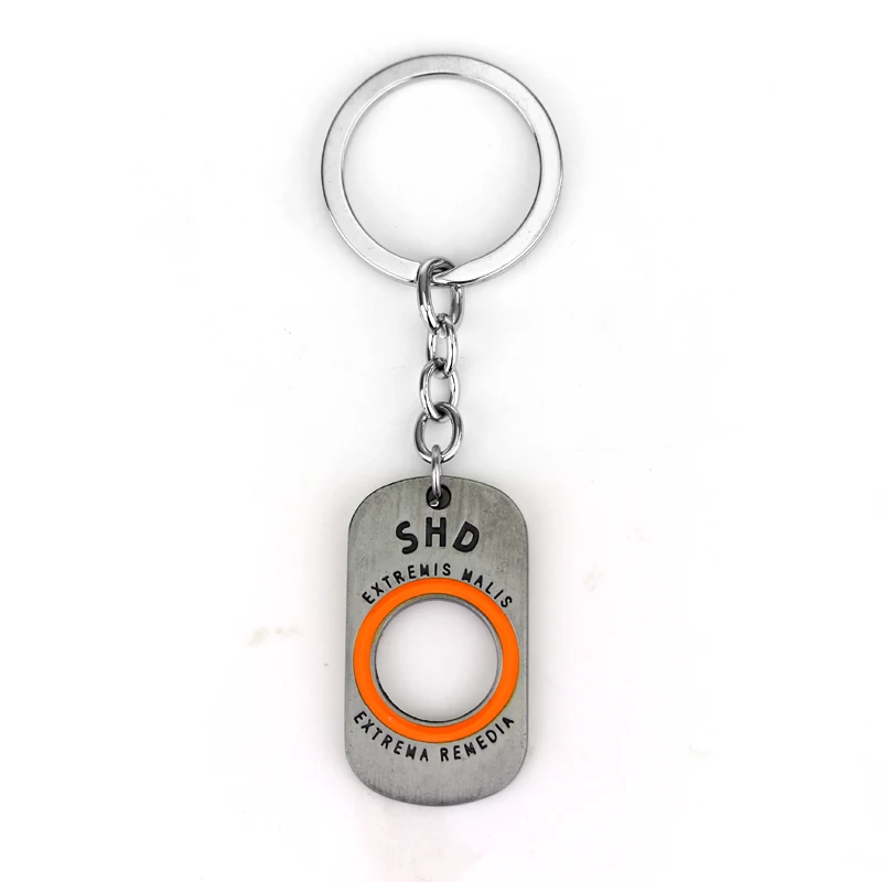 Game Tom Clancy's The Division Keychain Metal Dog Tag Letter SHD Key Ring for Woemn Men Cosplay Gift Jewelry