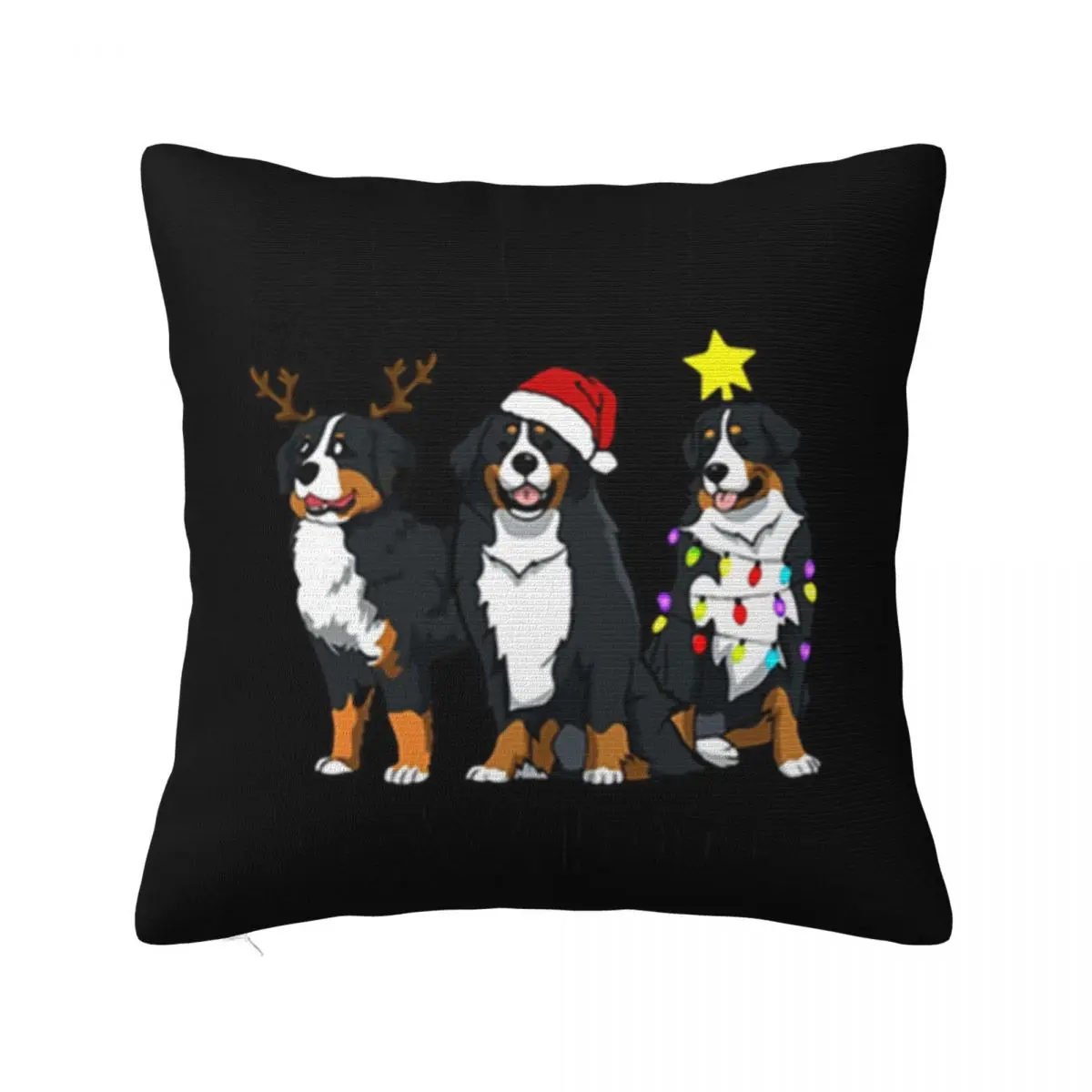 Feliz Navidog Bernese Mountain Dog Christmas Many Colors Hot Sell Slim Fit Formal More Colors Pillow Case