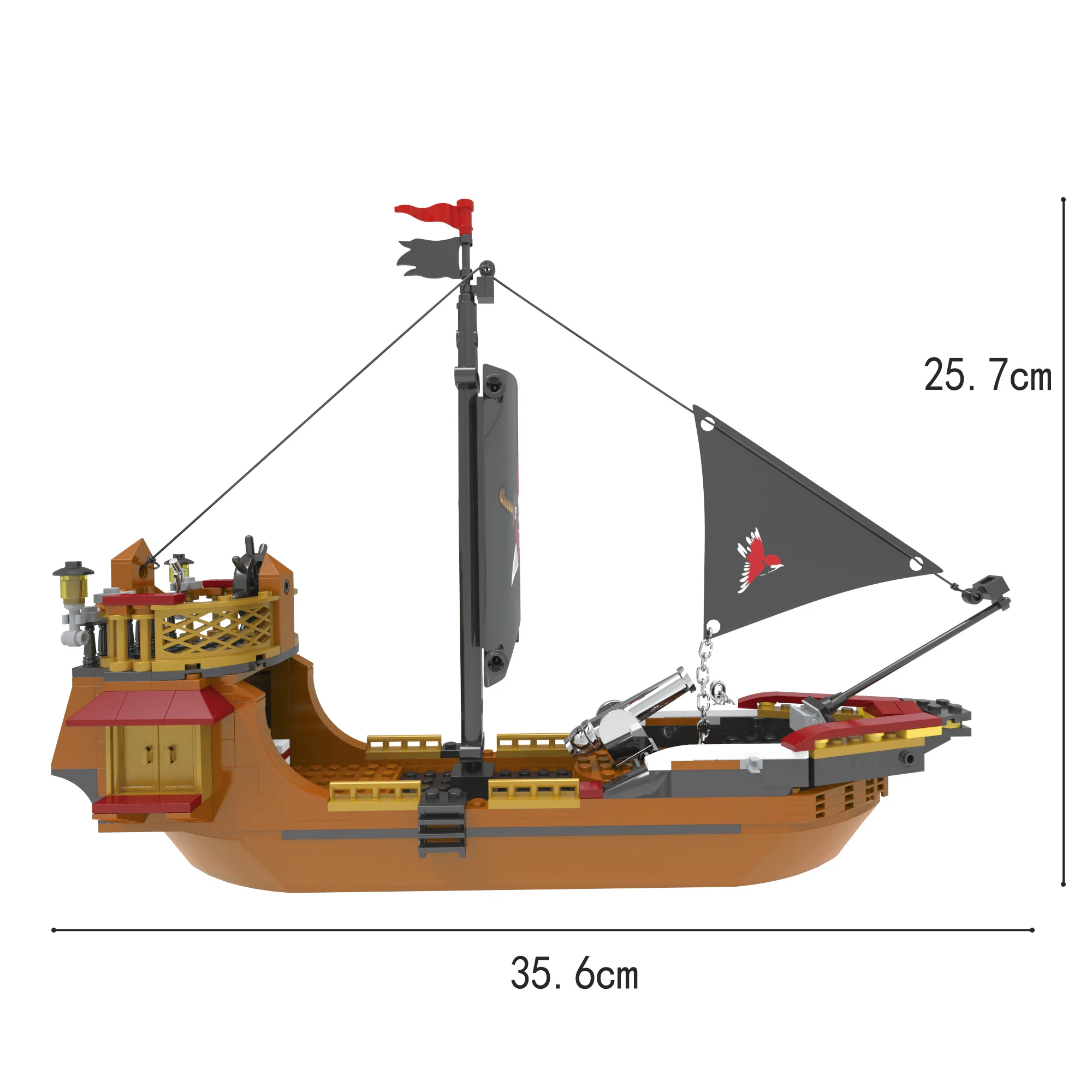 COGO Pirate Ship Building Toys,Pirate Ship Fathers Day Birthday Gifts Ideas for Adults and Boys Girls 6+