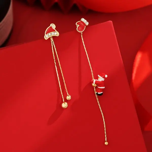 Women's Christmas Tree Stud Earrings, Festive Accessory