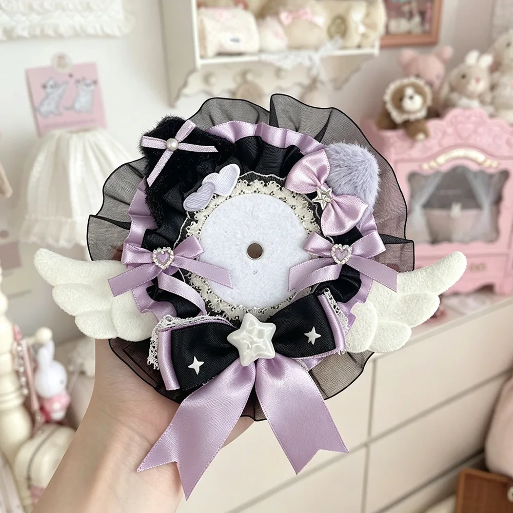 Angel Wings Badge Stand Card Holder Photocard Protector Cartoon Card Deco Cover for Ita Bag Decoration Kit for Fan Collectibles