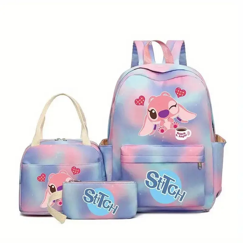 

Fashion Backpack Sets Lilo and Stitch Students School Bags Girls Boys Children's Schoolbag Mochilas Teenage Bookbag Lunch Bag