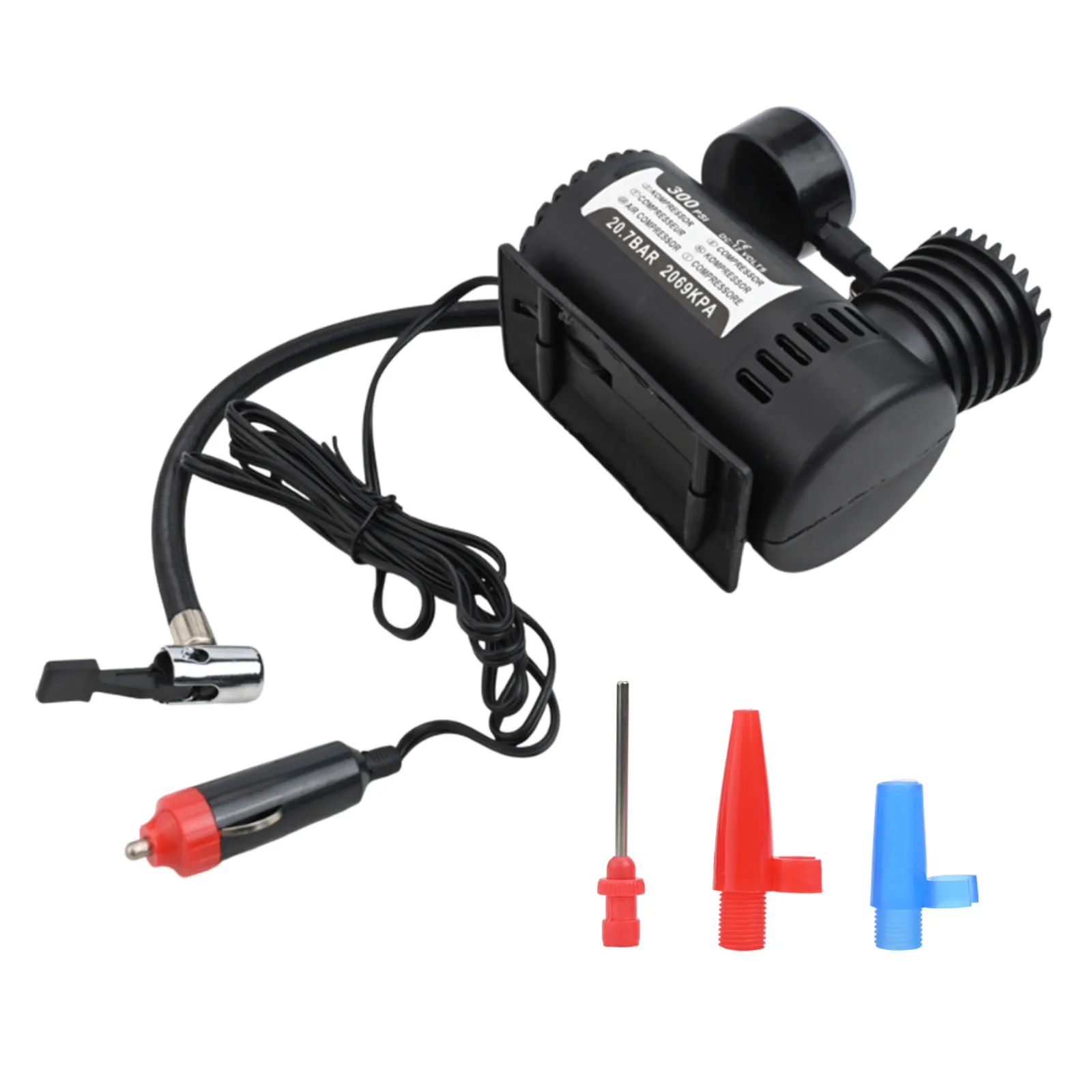 12V Car Electric Air Pump 300psi Air Compressor Tire For Inflator For Vehicles Equipped With A Variety Of Inflatable Nozzles