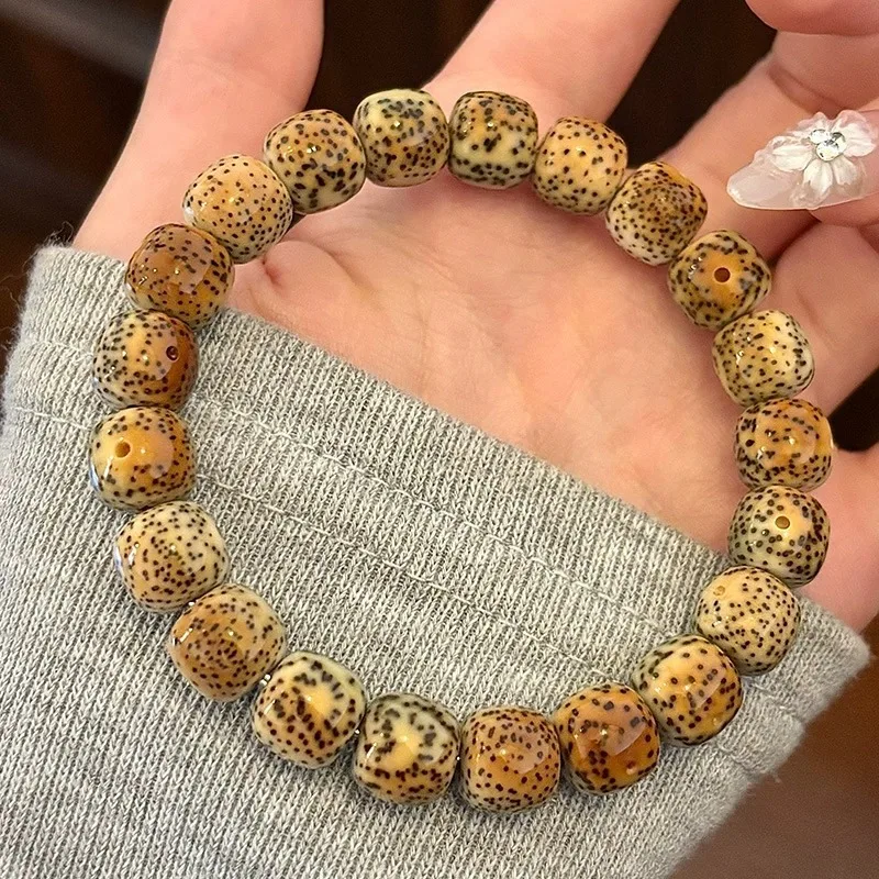 Fire Clouds, Hainan Bodhi Bracelet, Zero Degreasing, Oil Content, High Density, New Year Moon Prayer Beads,