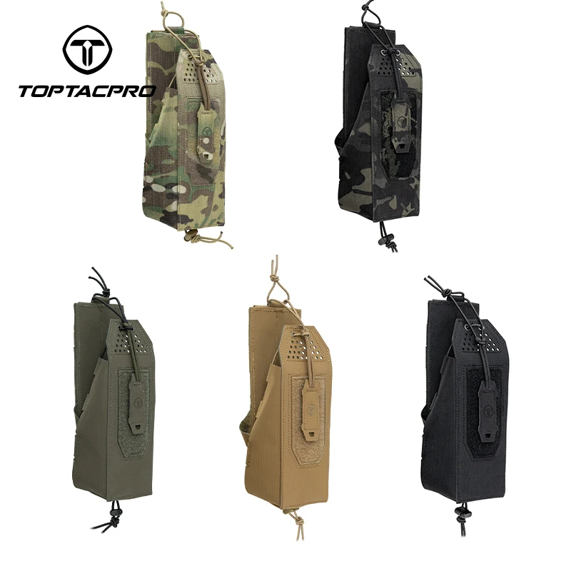 TOPTACPRO Tactical Radio Pouch For Walkie Talkie MOLLE MBITR PRC148 152 Radio Holster Tool Pouch 8533 view 6