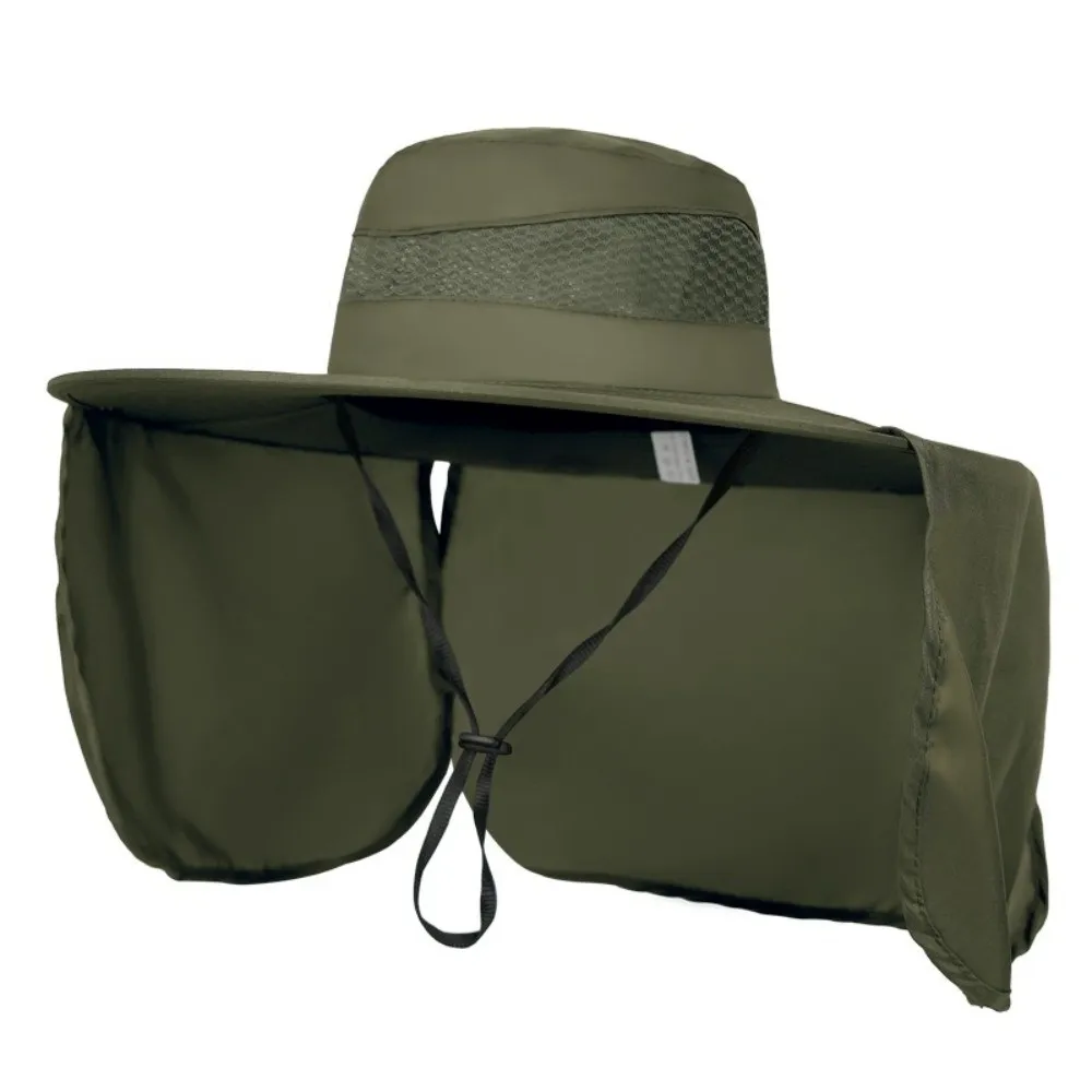 قبعة جديدة مضادة للشمس ومضادة للأشعة فوق البنفسجية قابلة للتنفس، قبعة دلو قابلة للفصل لحماية الرقبة، شال واقي من الشمس، قبعة صيفية