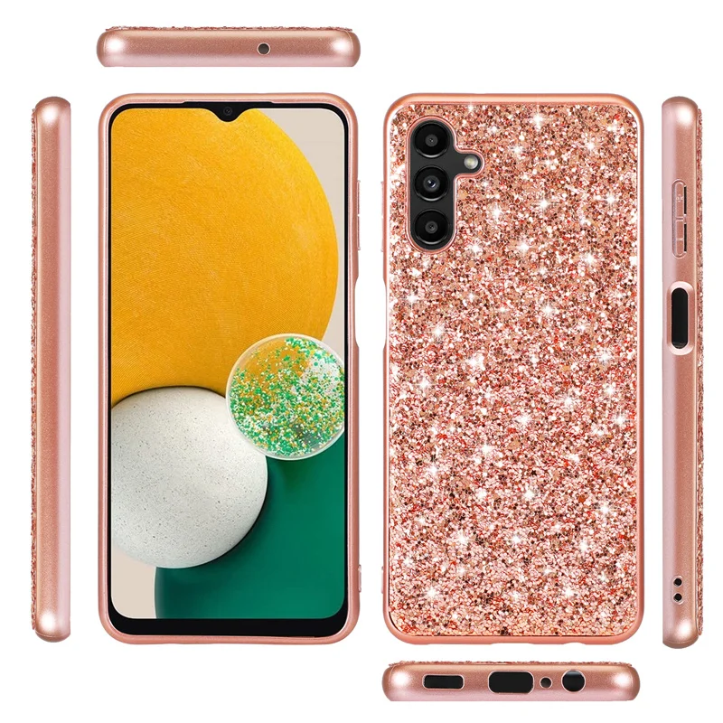 Funda For Samsung Galaxy A15 Case Bling Glitter Crystal Sequins Hard Back Cover For Samsung A15 A 15 GalaxyA15 TPU Protect Coque