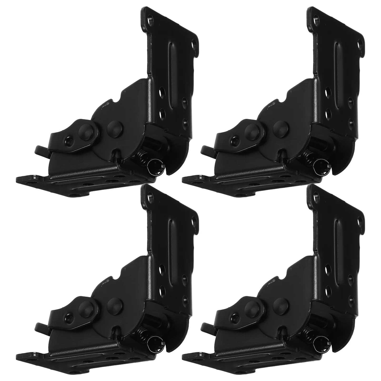 

4Pcs Heavy Duty Folding Hinges Black Steel Self Locking Furniture Brackets Foldable Triangle Support for Tables Cabinets