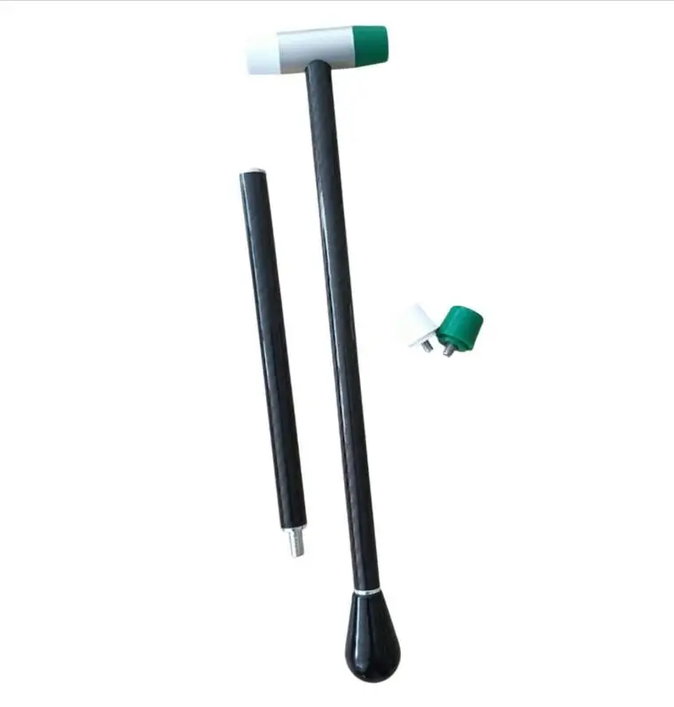Carbon Fiber Auto Paintless Dent Repair Tool Extendable Handle Interchangeable Heads Wear Resistant Telescopic Leveling Hammer