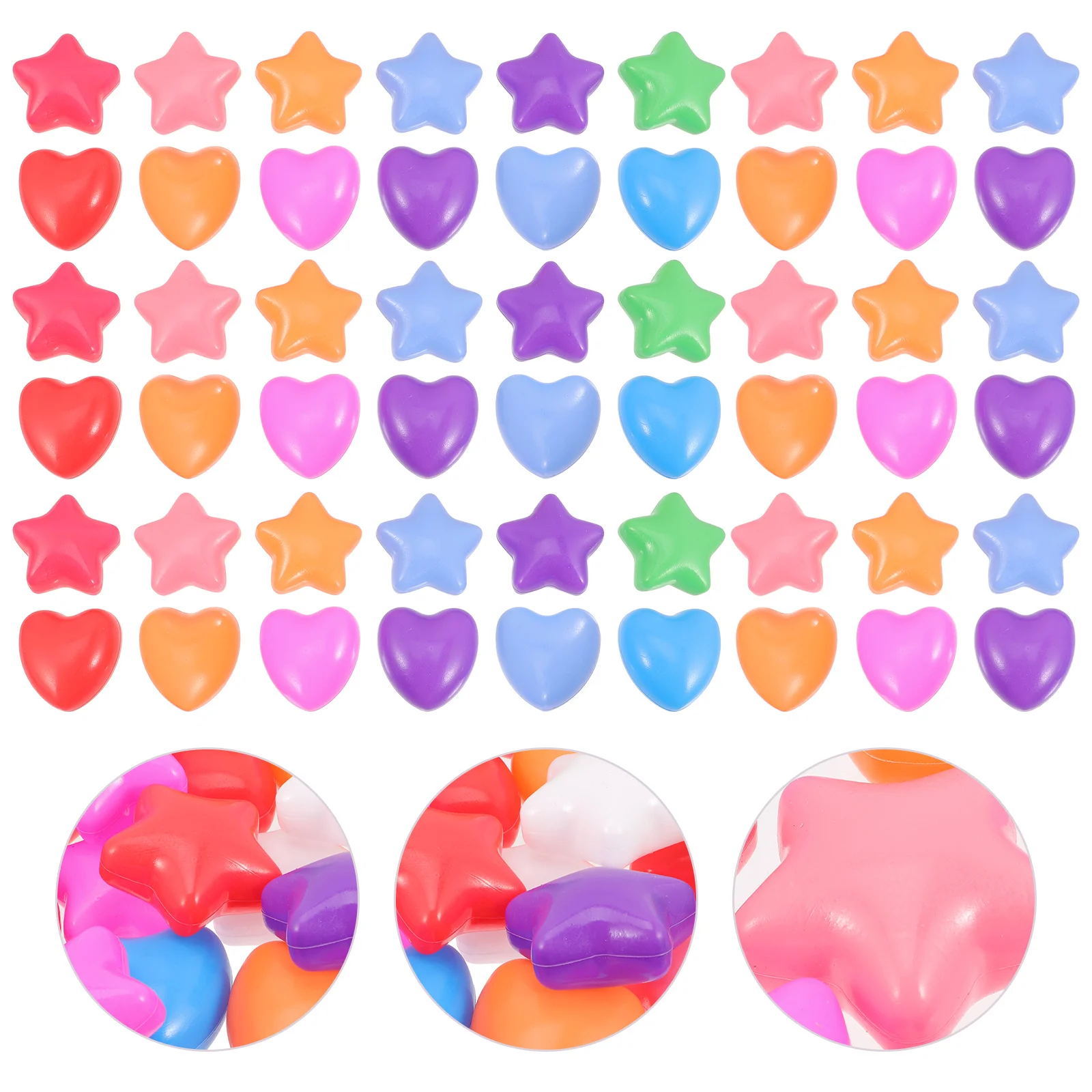 

100 Pcs Kids Pool Ocean Ball Swimming Toys for Party Colorful Play Balls Creative Heart-shaped Funny