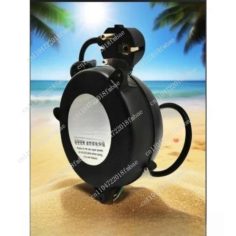 5-meter European Standard Male and Female Power Cord Automatic Retractable Reel