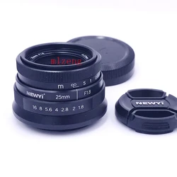 25mm II F1.8 Movie Manual Focus APS-C Lens for Sony e mount a6700 a6000 a7r2 fuji xe4 xs20 panasonic m43 em10 canon eosm camera