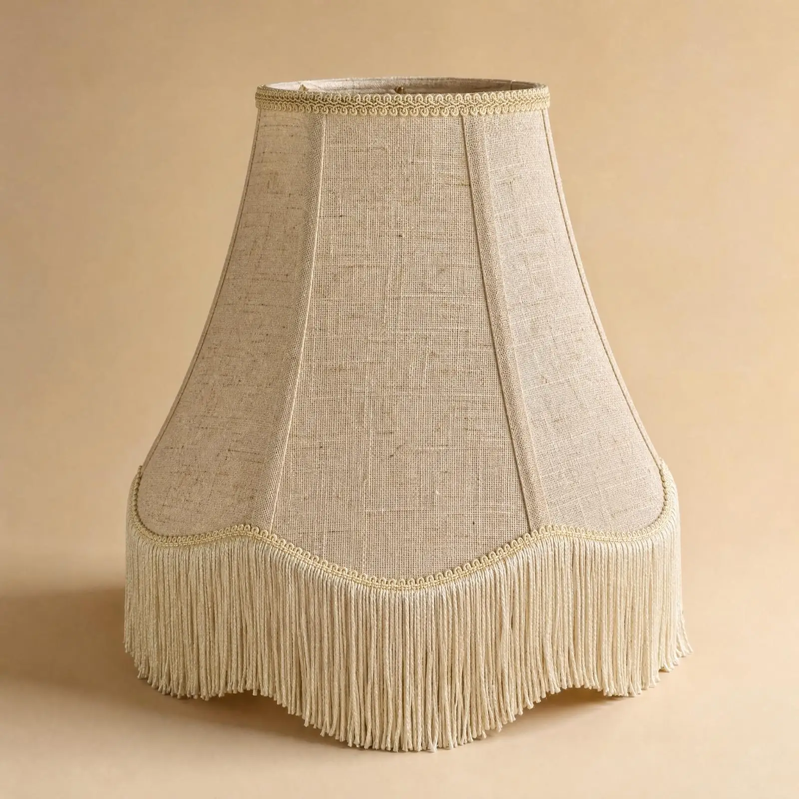 KD-Style Replacement Lampshade Handcrafted Lampshade with Fringe Trim Fringed Table Lamp Shade for Living Room, Reading Corner
