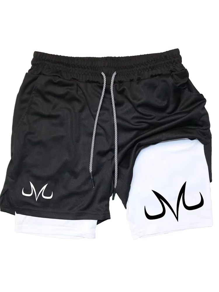 

Мужские спортивные шорты для фитнеса и бега с принтом Toji, сетчатые, 2-в-1, для тренировок и повседневной носки, модель DF0006