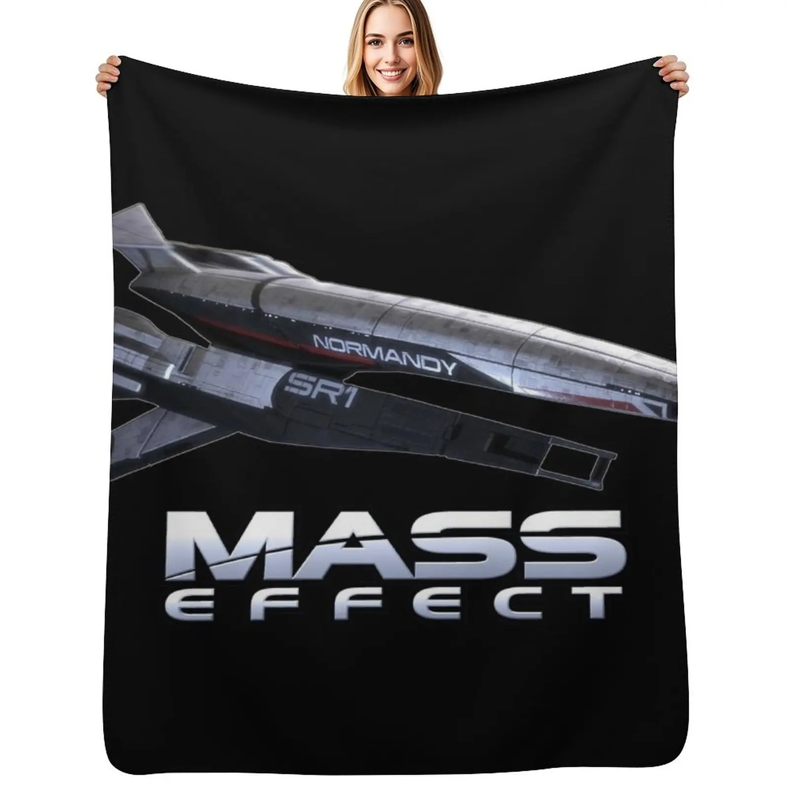 

Mass Effect Normandy SR1 Throw Blanket Giant Sofa Luxury Throw Bed Fashionable Beach Blankets