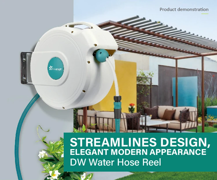 GARTENKRAFT Wholesale Direct Sales Auto Garden Water Irrigation System Rain Gun Sprinkler Automatic Hose Reel