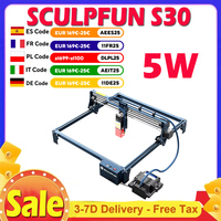 SCULPFUN S30 5W Laser Engraver Cutter 410x400mm Automatic Air-assist 0.06x0.06mm Laser Focus 32-bit Motherboard Carpentry Tools