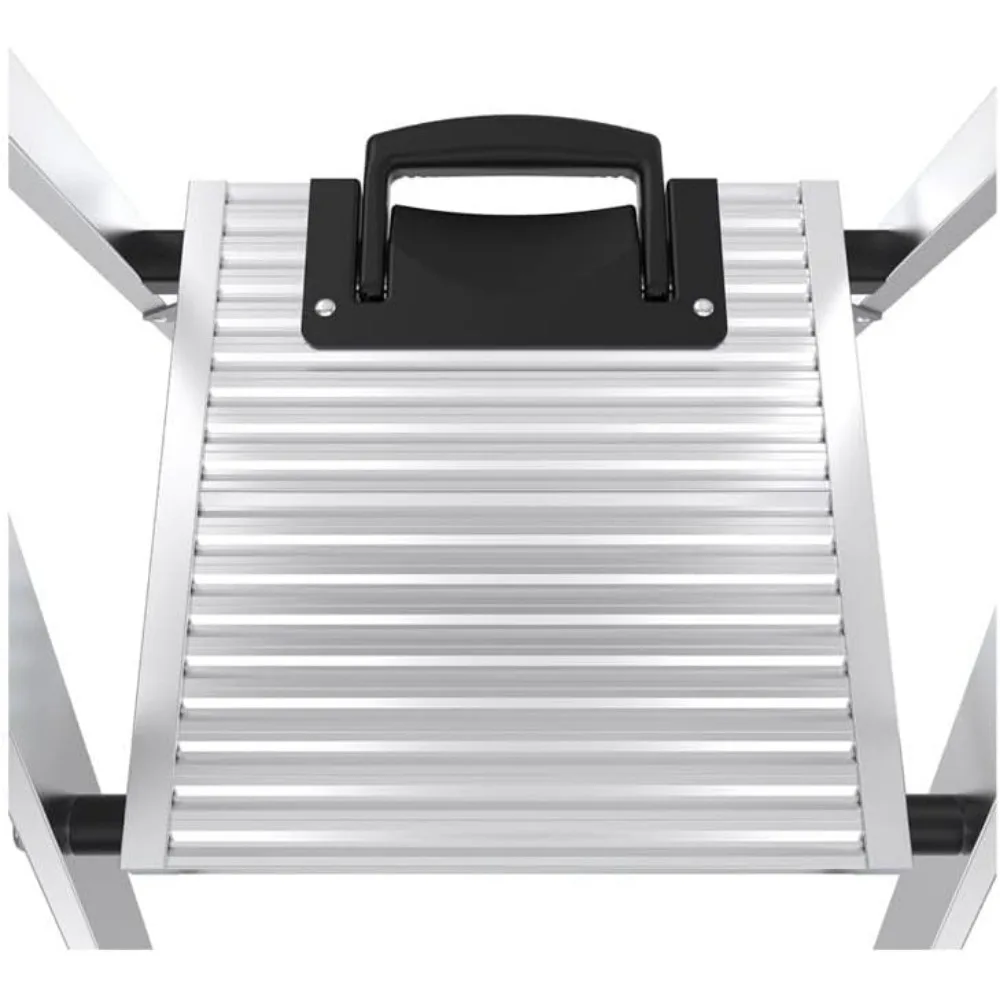 سلم من الألومنيوم بطول 5 أقدام، سلم متين عالي الجودة صناعيًا بوزن 375 رطلًا، خفيف الوزن للغاية للاستخدام الاحترافي