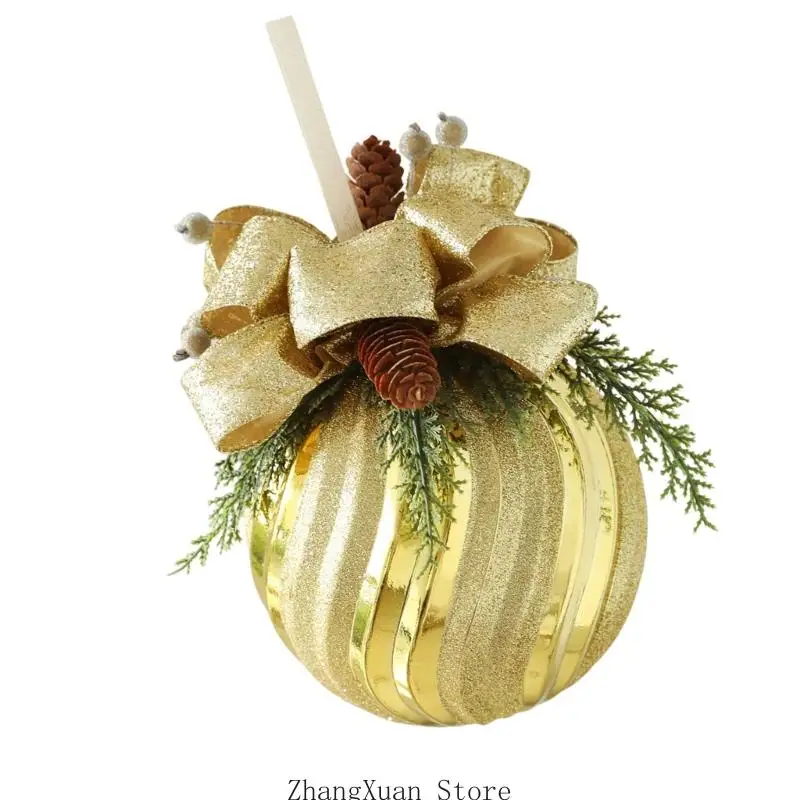 Saisonale Weihnachtsdekoration mit Bandakzent und Kunststoffschale für die Platzierung von Baumkranz-Einstiegsschienen – Detail 9