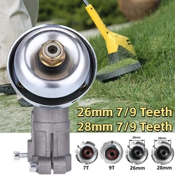 26mm/28mm Trimmer Gearbox Gearhead Brushcutter Grass Trimmer Replace Gear Head Lawn Mower Parts Gardening Tool 7 9 Teeth
