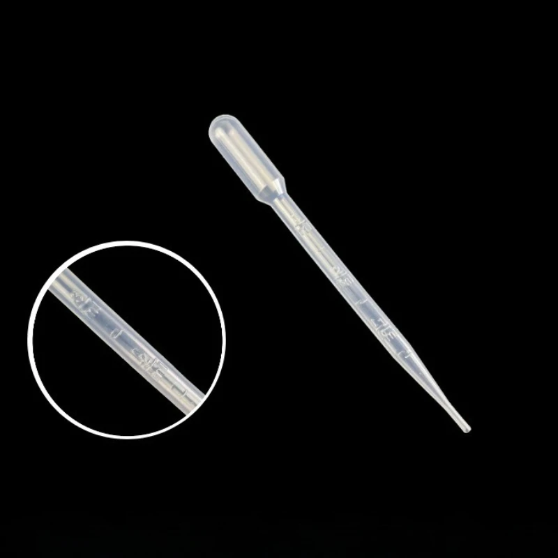 100PCS 0.2ml 0.5ml 1ml 2ml 3ml Disposable Plastic Pipette Soft Squeeze Pipette Microscope Accessory Consumable Tools