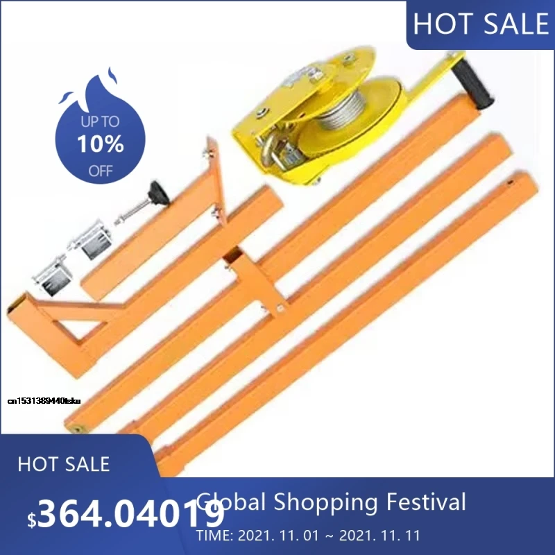 

4018 1200 Lb Manual Winch Air Conditioner Lifting Assembly - Stainless Steel Self-Locking Folding for outside Ins 002