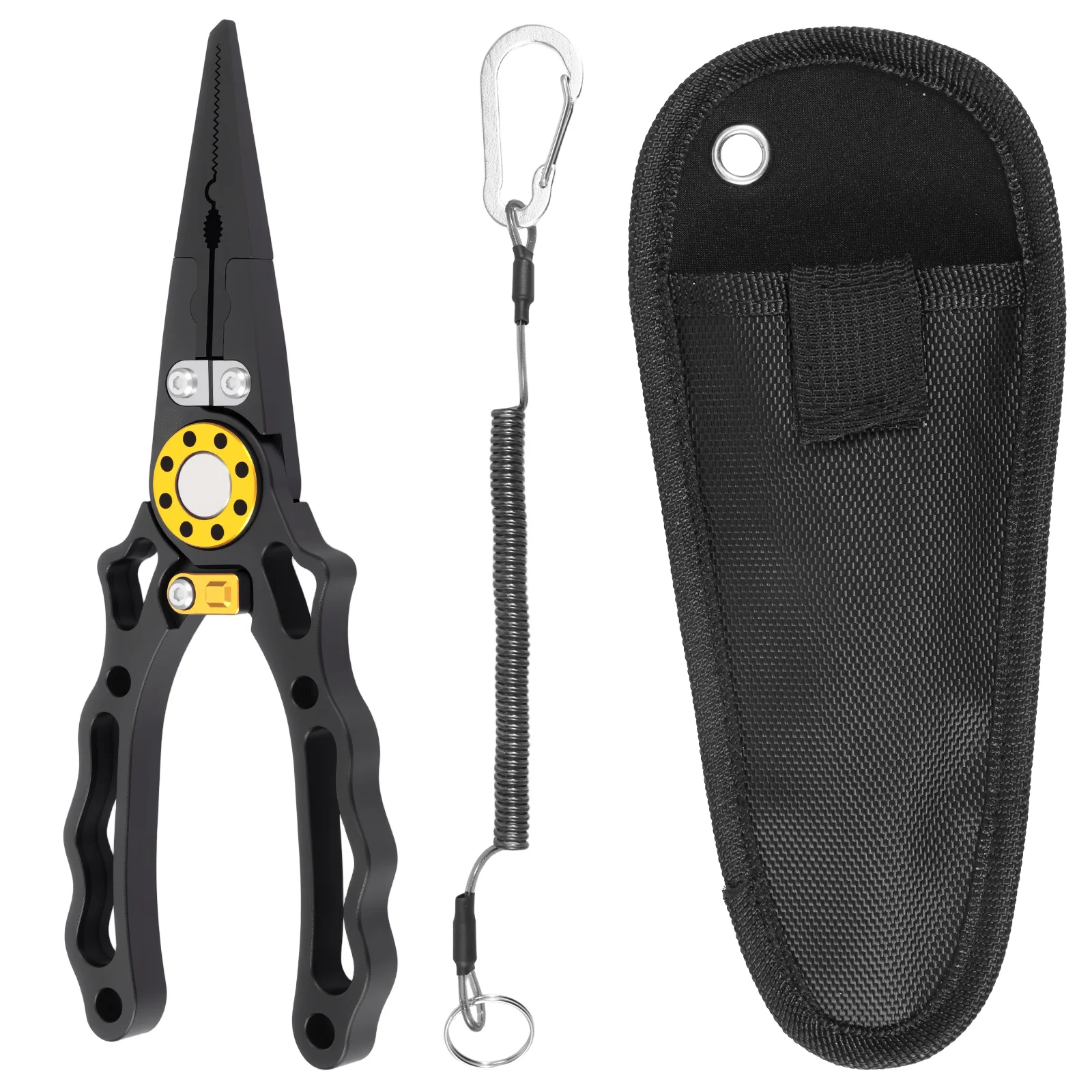 

Lure Pliers Saltwater Resistant 8.07/7.68 Inch Stainless Steel Head Multifunctional Fishing Pliers for Ring Opening Hook Removal