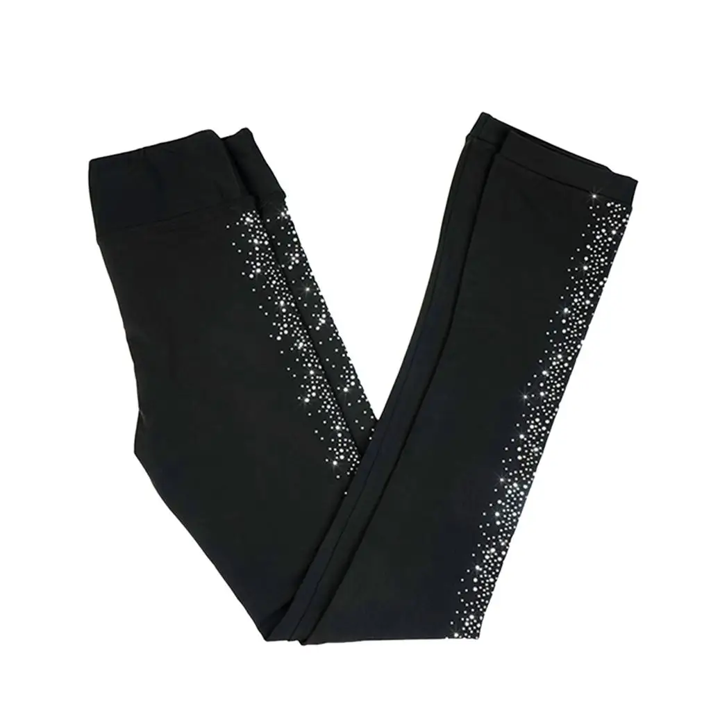 Women Girl Skating Pants With Sparkling Crystals Stay Fashionable And Warm Skin-friendly And Comfortable Soft Thermal