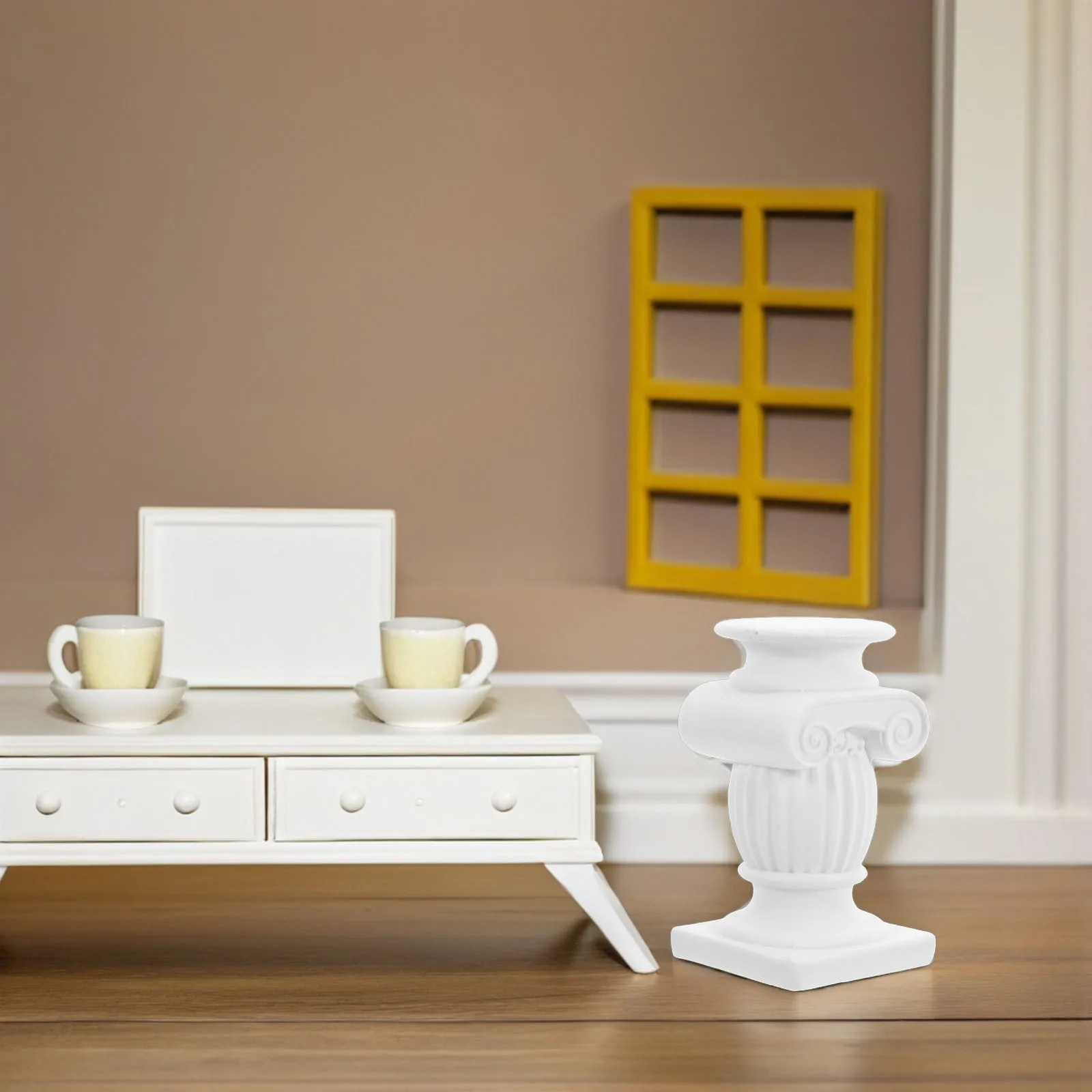 1 szt. Mini Rzymska Kolumna z Żywicy, Figurka na Stół, Dekoracja Domu, na Wesele, Imprezę, do Fotografii, Stół z Piaskiem, Rękodzieło