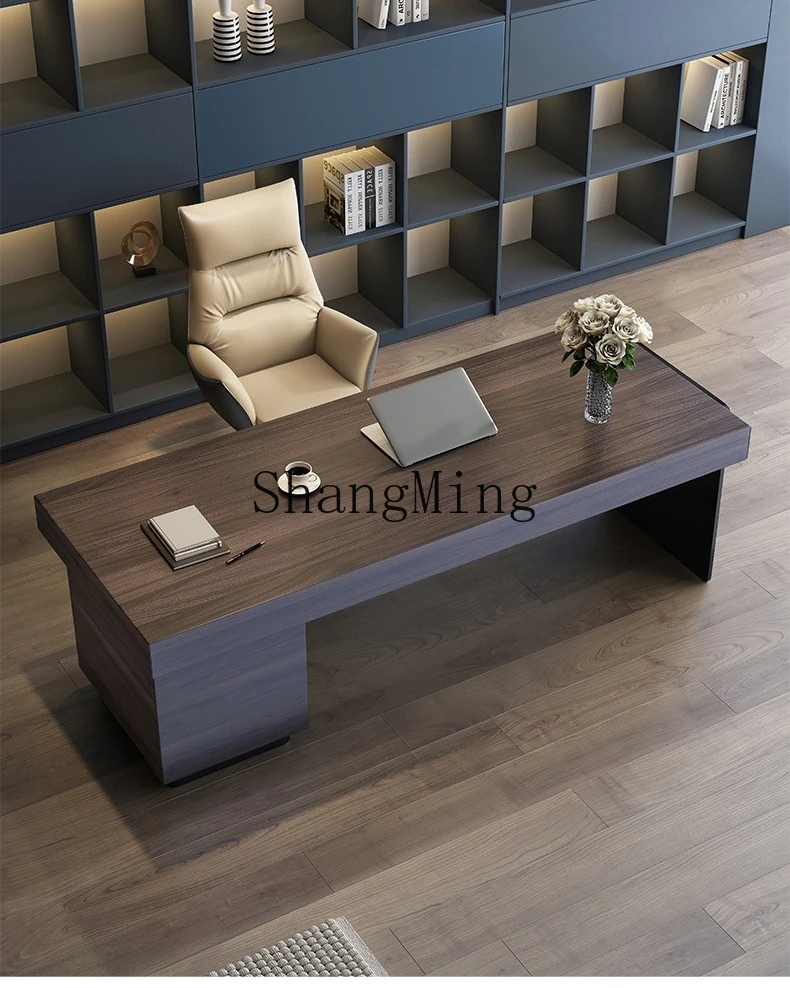 SM hogar ligero de lujo moderno simple sala de estar escritorio de ordenador de estudio de alta gama escritorio minimalista