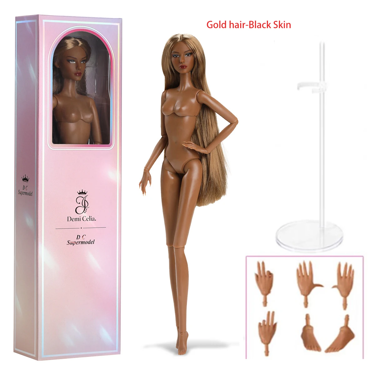 Nylon Hair 1/6 Female Figure 32cm 2nd Gen Supermodel Doll 14 Joints Fashion Make-up Action Figures Fair/Dark Skin Birthday Gift