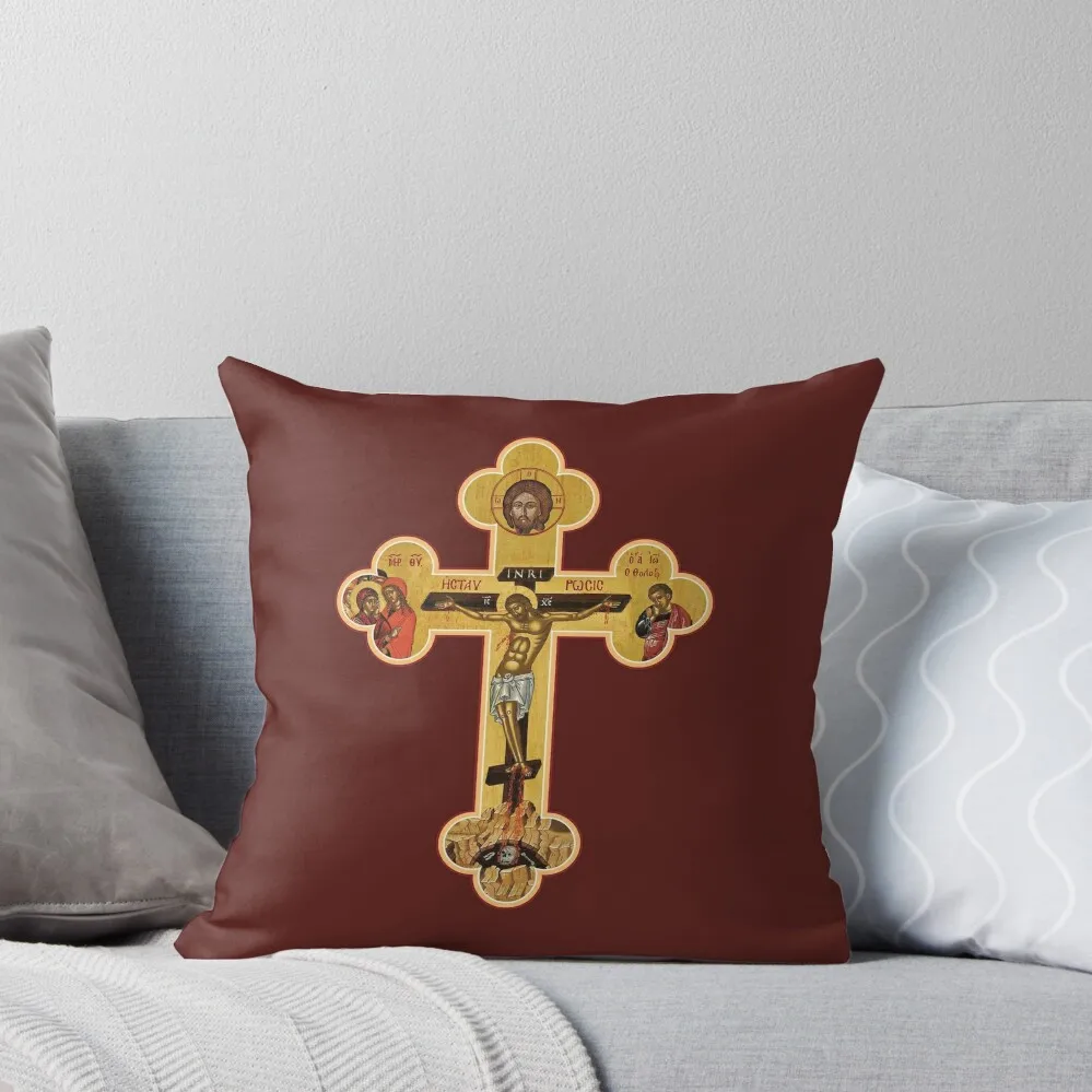 Orthodox Cross Icon Throw Pillow Cushion Cover Set Decorative Cover For Living Room pillow