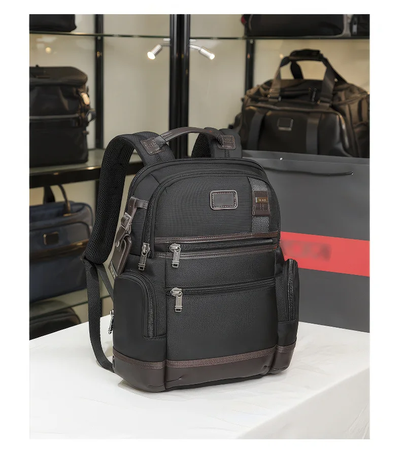 Mochila masculina de nylon de grande capacidade, mochila casual espaçosa para trabalho e viagens 222681