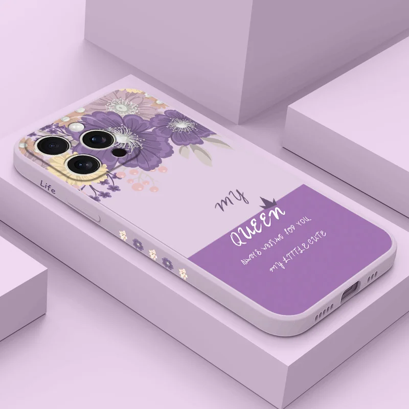 

Flower Bloom Phone Case For iPhone 17 16 16e 15 14 13 Plus Pro Max Mini Silicone Cover