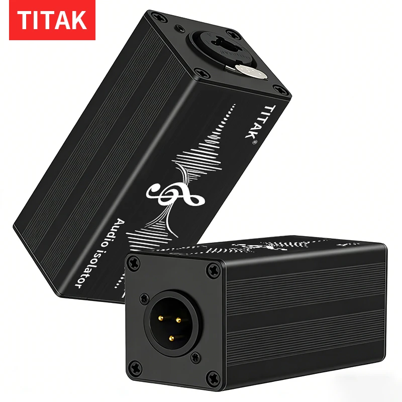 1Pcs Single Channel XLR Balanced Audio Isolator Hum Eliminator Noise Canceller for Live Broadcast Studio Home Theater Sound