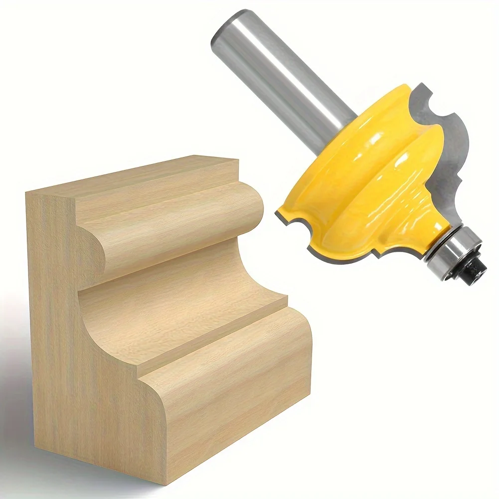 ‌"1Pc 1/2" Shank Half-Round Cutter - Premium Edge Trim Tool for Cabinet/Door Molding & Ceiling Trim"‌