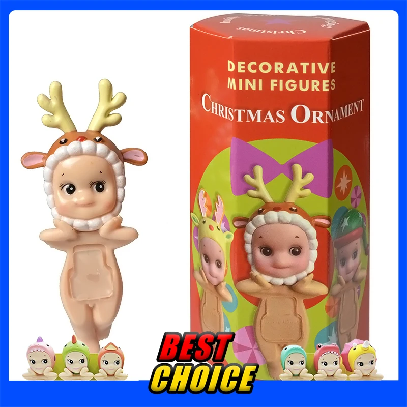 Sonny Angel 20th Anniversary Christmas Series Blind Box Tokoh Anime Boneka Ornamen Mainan Penggemar untuk Anak-anak Koleksi Hadiah Liburan