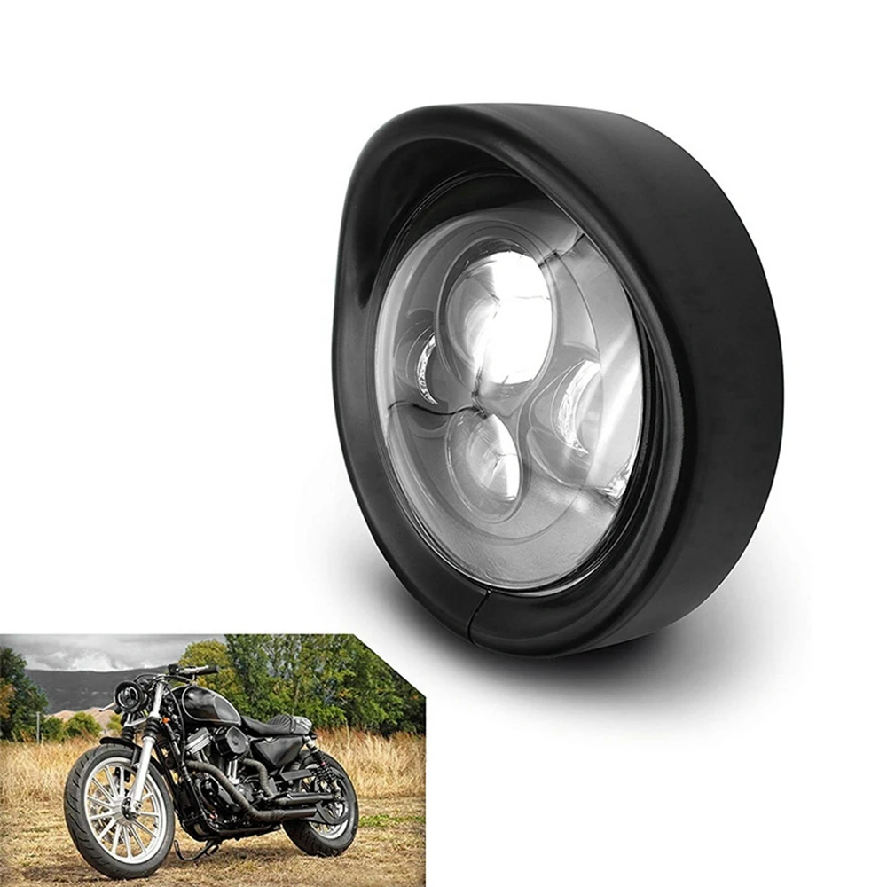 Motorcycle 7Inch Headlight Bezel Trim Ring Protect Guard Cover Cap for Touring Glide Road