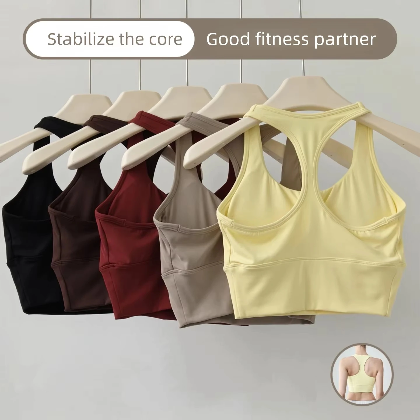 Hochintensiver Yoga-BH mit Push-up-Funktion, stoßfest, atmungsaktiv, schnelltrocknend, für Training, Laufen, Fitness und Gym. – Detail 1