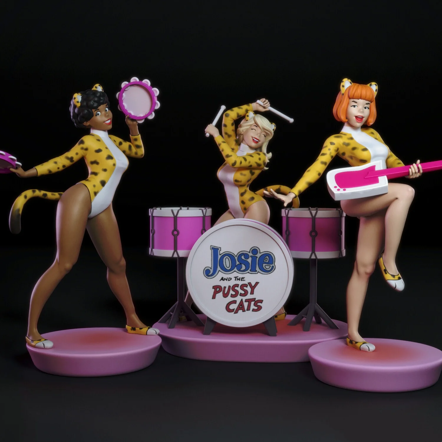 

1/24 Scale 75mm height Resin Figure Assemble Model Kit Kitten choir Nsfw Two versions Unassembled and Unpainted 3D printing Toy