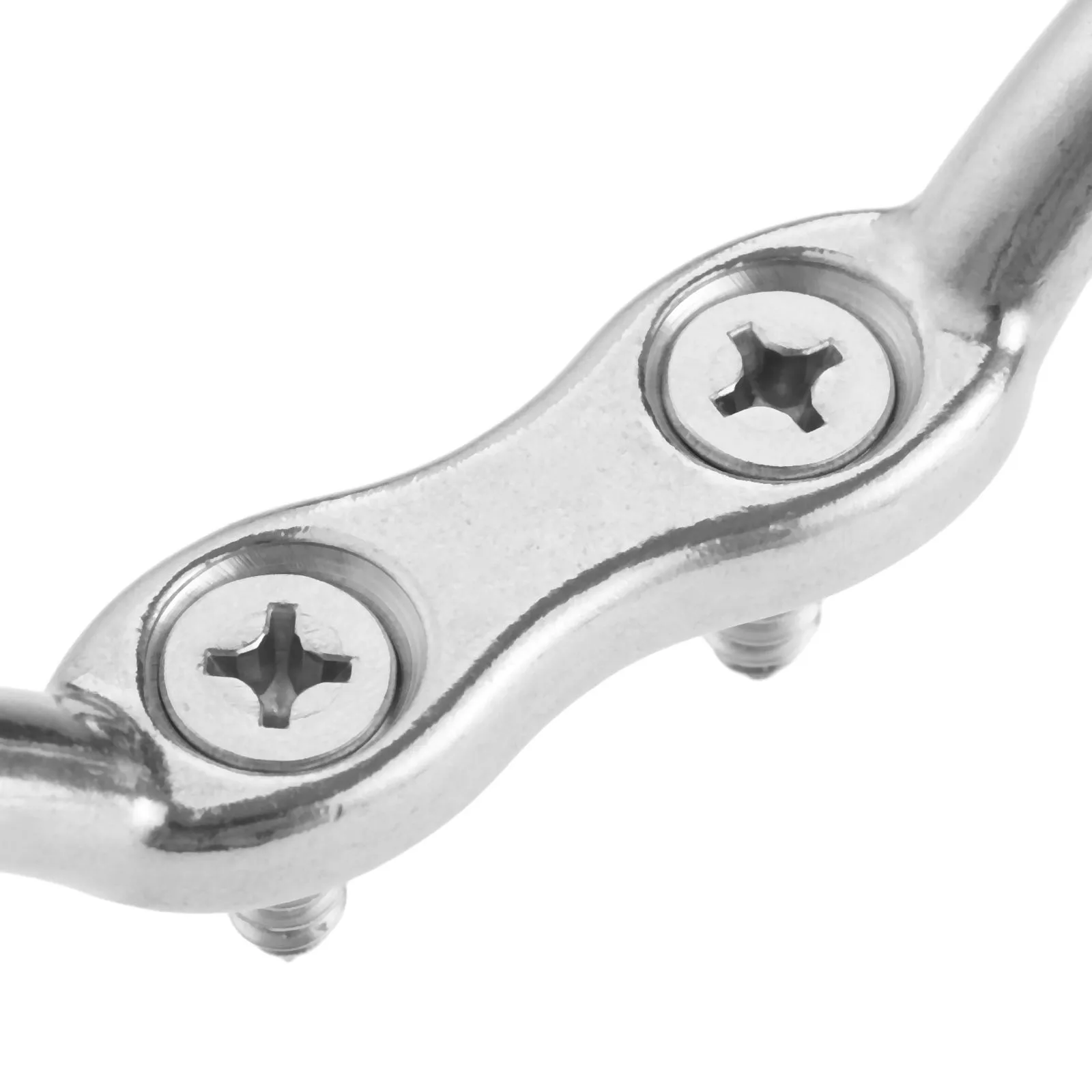 

1pcs FlagPole Rope Cleat Hook 150mm Flag Pole Accessories Marine Hardware Stainless Steel for Boat Kayak Yacht with Screws