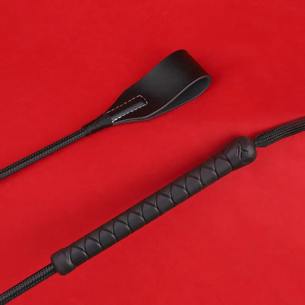 1Pcs Durable Portable Horse Whip With Handle PU Leather Equestrian Training Pointer Racing Riding Crop Lash Supplies