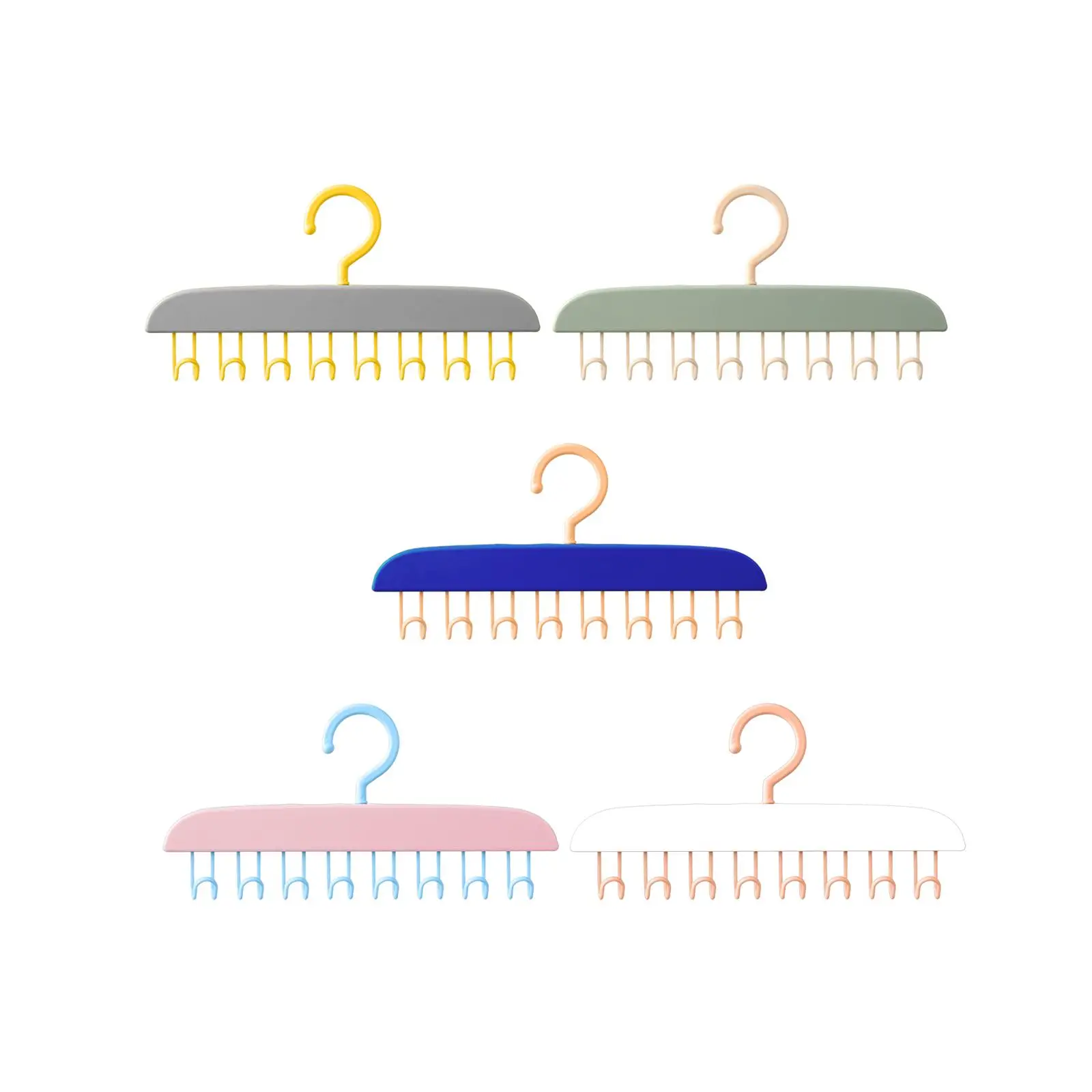 Multi Hook Coat Rack Hanger Belt Hanger Organizer for Drying Socks Dormitory
