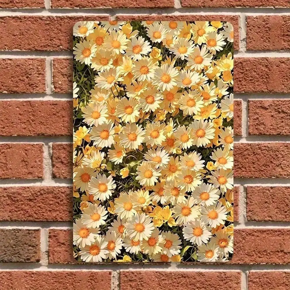 Vibrant Metal Wall Art Daisies 8
