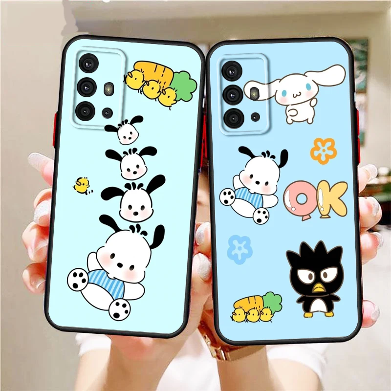 Sanrio Cute Pacha FDog Cartoon Frosted Translucent For Samsung A53 A52 A33 A32 A51 A71 A21S A13 A73 A50 A22 A12 5G Matte