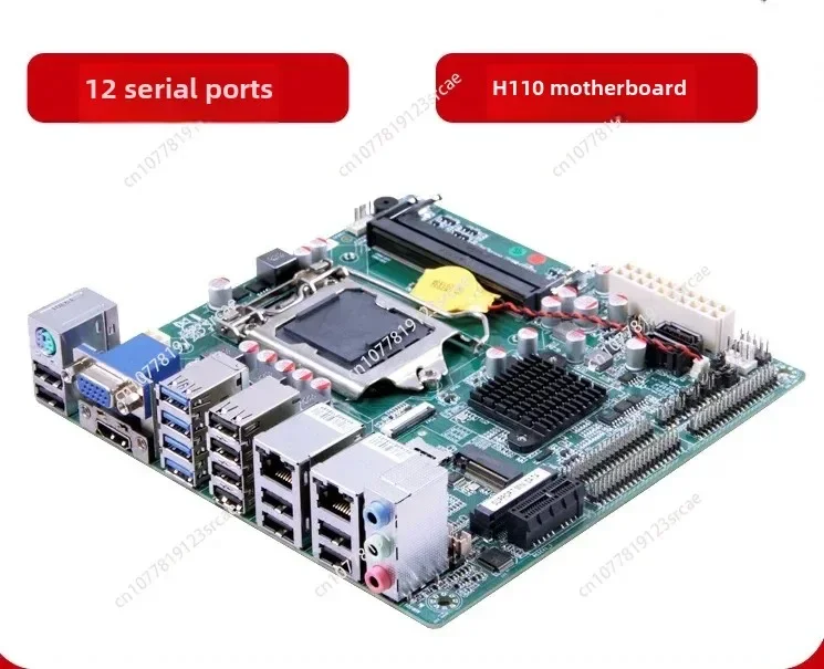 12 serial port computer industrial motherboard 1151 set DDR4 h110 dual network port motherboard ITX industrialcomputer boardcard