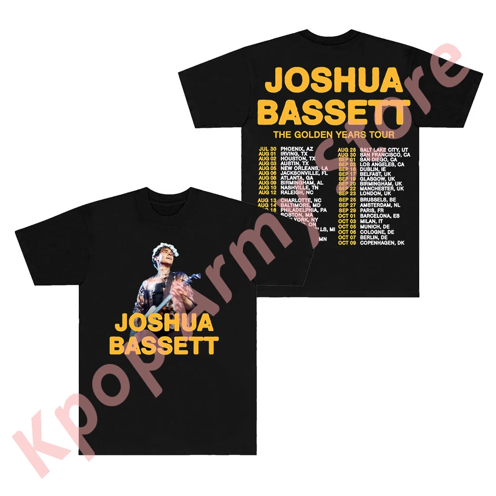 Joshua Bassett T-shirts The Golden Years Tour Merch Tee Women Men Fashion Casual Crewneck Short Sleeve Top