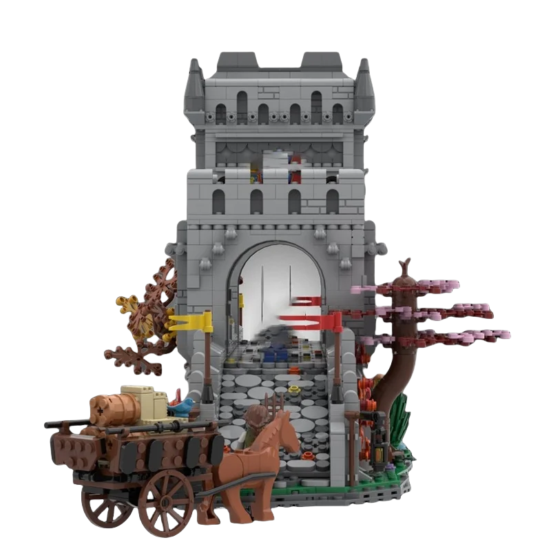 MOC building block toy Medieval Castle Bridge Model 3168 pieces Creative holiday gift suitable for all architecture enthusiasts